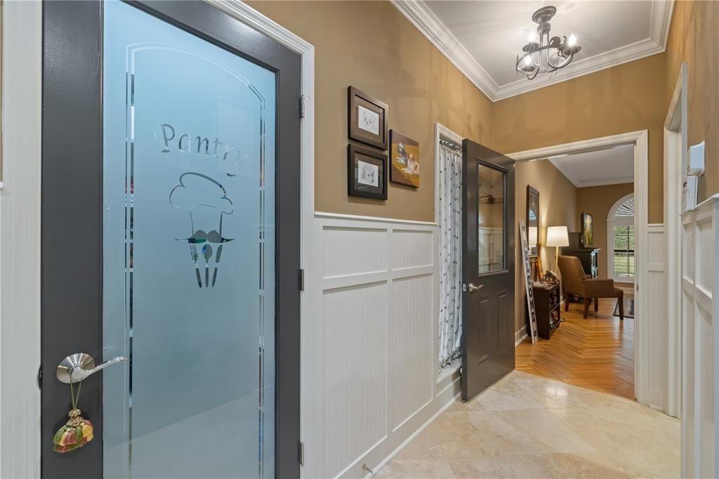 pantry and hallway wall details