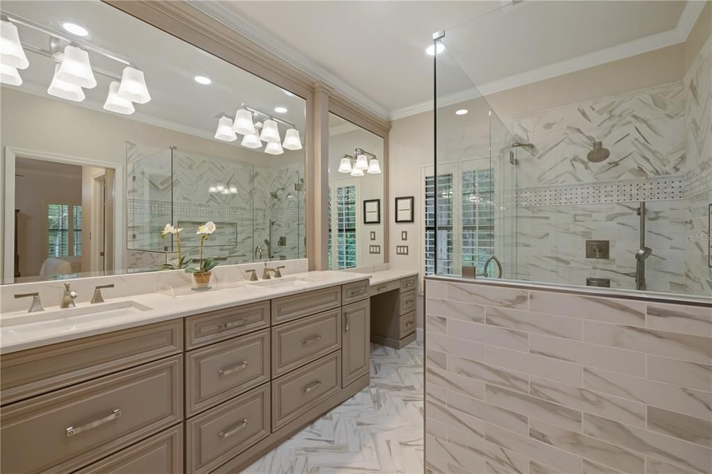 gorgeous, remodeled primary bathroom