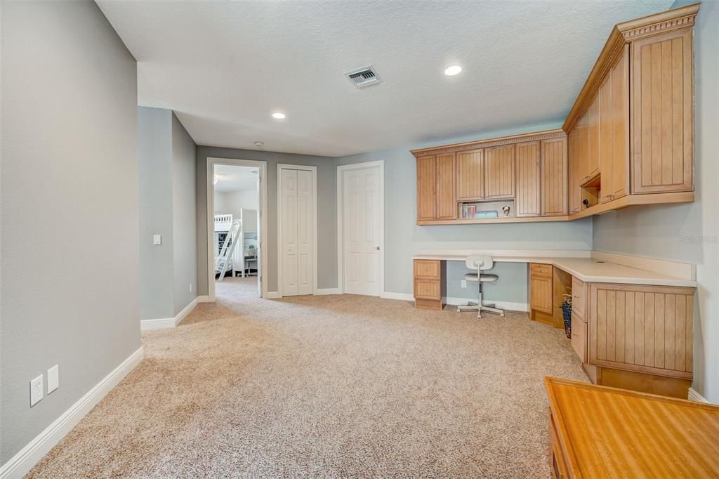 2nd floor loft with built ins