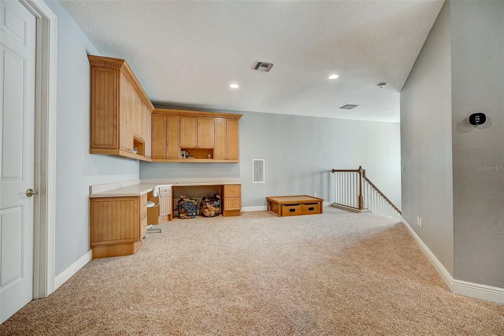 2nd floor loft with built ins