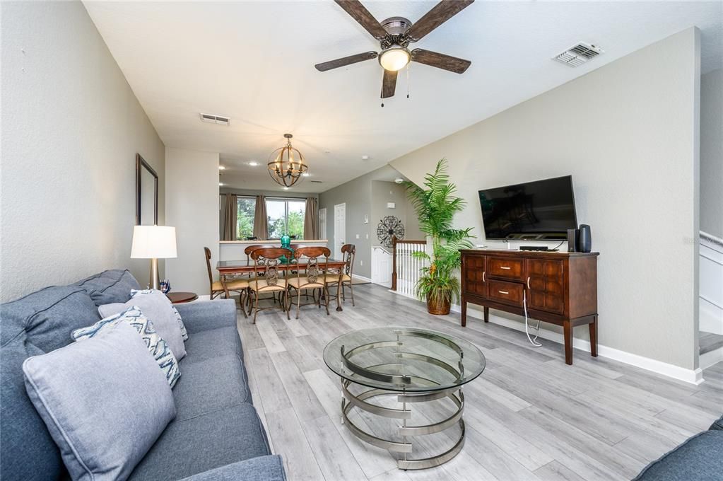 2nd floor - open floor plan - dinning room, living room and kitchen