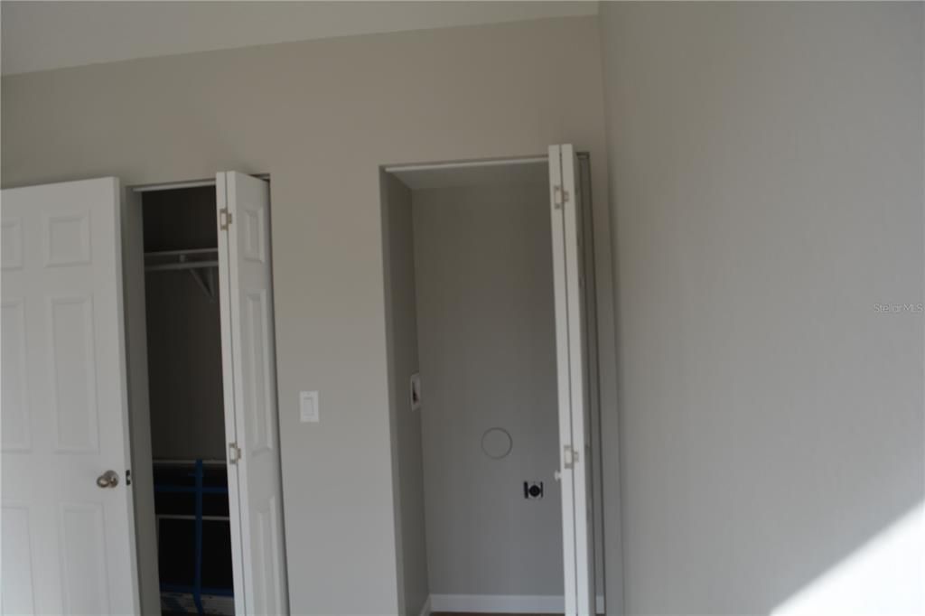 Utility closet and closte in second bedroom or use as an office