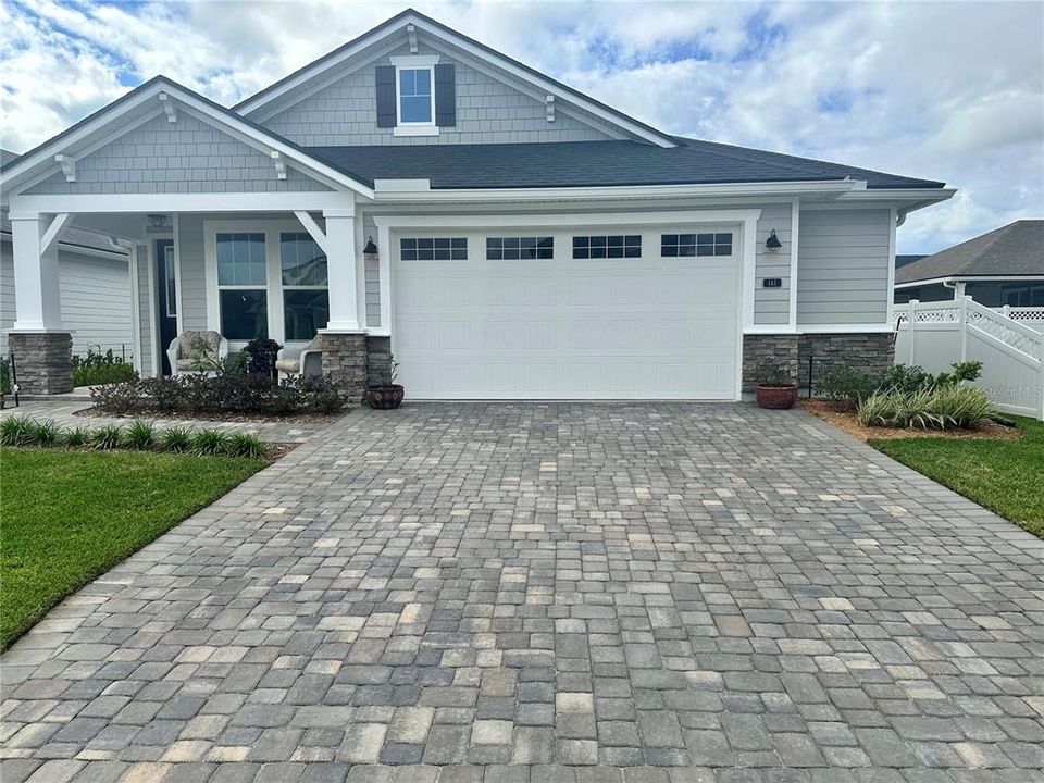 Upgraded, Extra Wide Driveway w/ Pavers