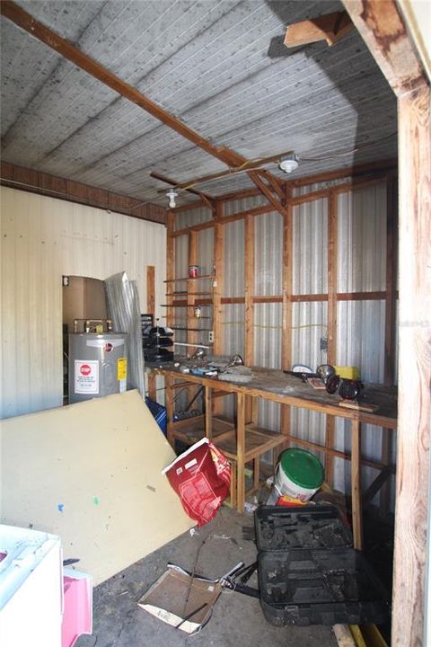 Inside Shed