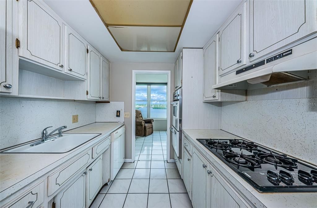 Galley kitchen with Natural Gas, Included in your Monthly Maintenance Fees