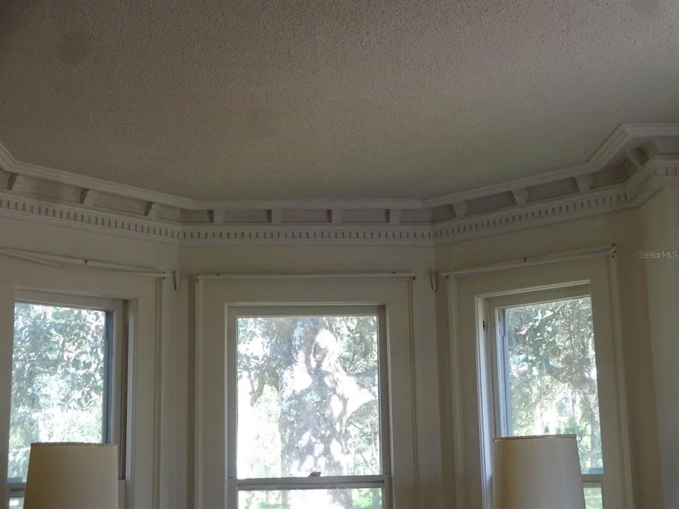 Handcrafted crown molding.