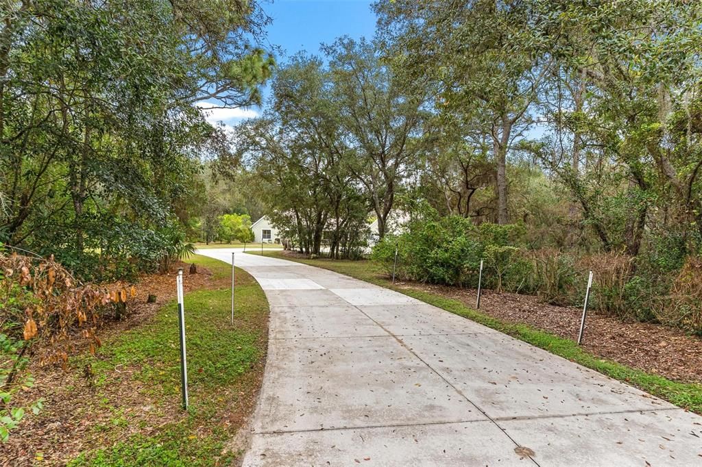 Driveway leading up to Property