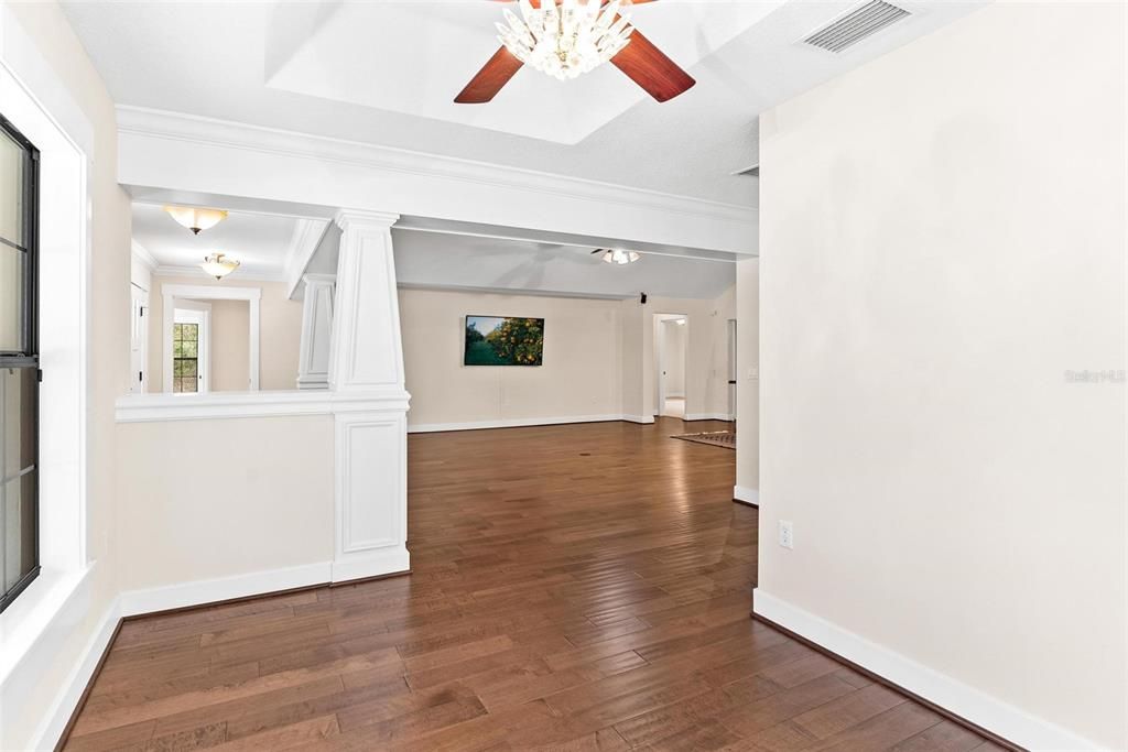 Dining Area with Tray Ceilings