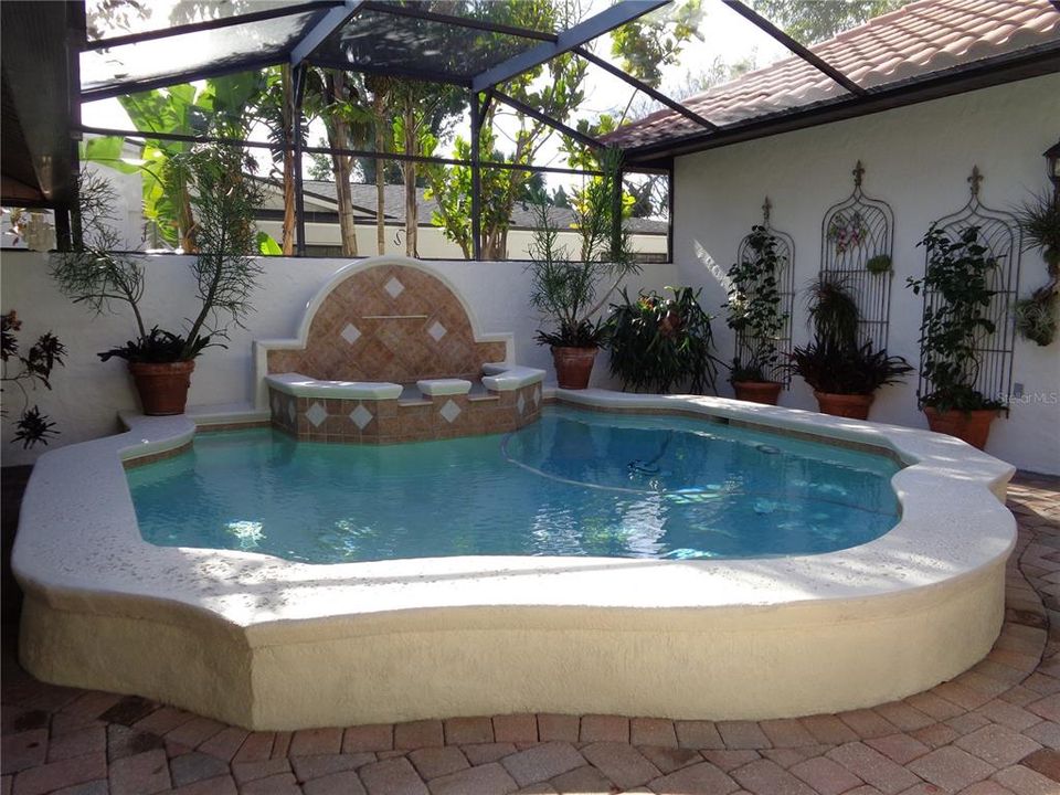 Screen Enclosed Pool/Fountain