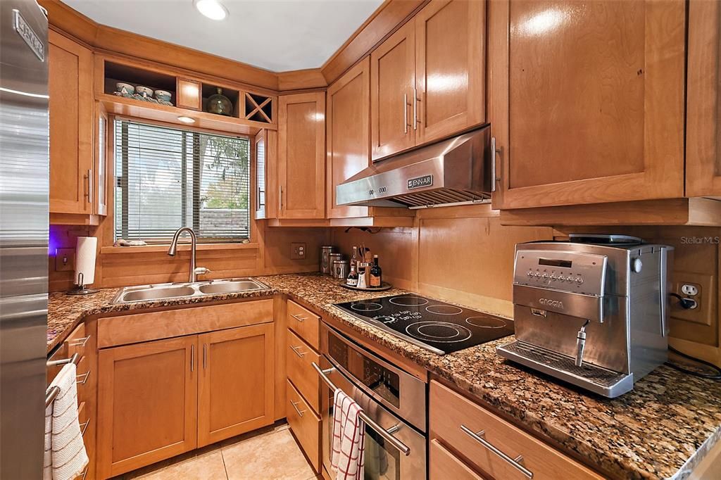 plenty of cabinet storage in this updated kitchen