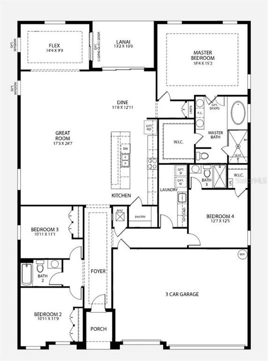 合同活跃: $499,999 (4 贝兹, 3 浴室, 2665 平方英尺)