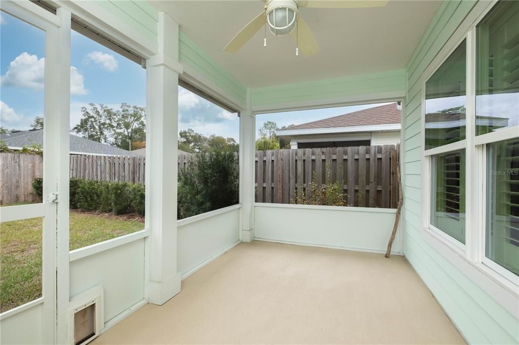 Screened back porch