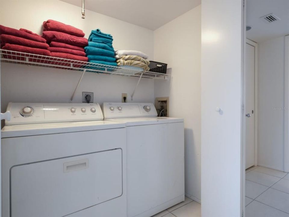 Laundry room with washer and dryer