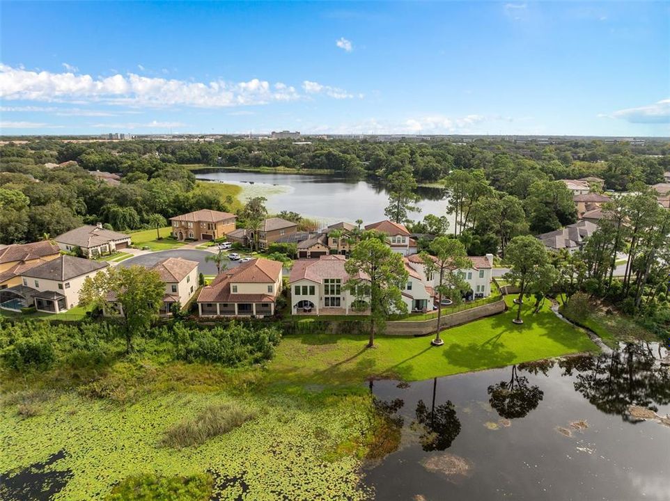 Aerial of rear of home