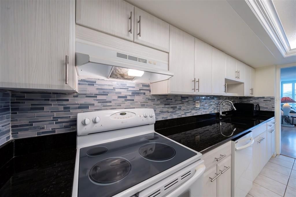 Beautiful countertops with backsplash.