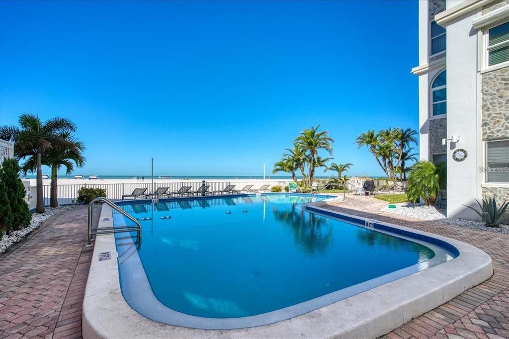 Beautiful pool located beachside