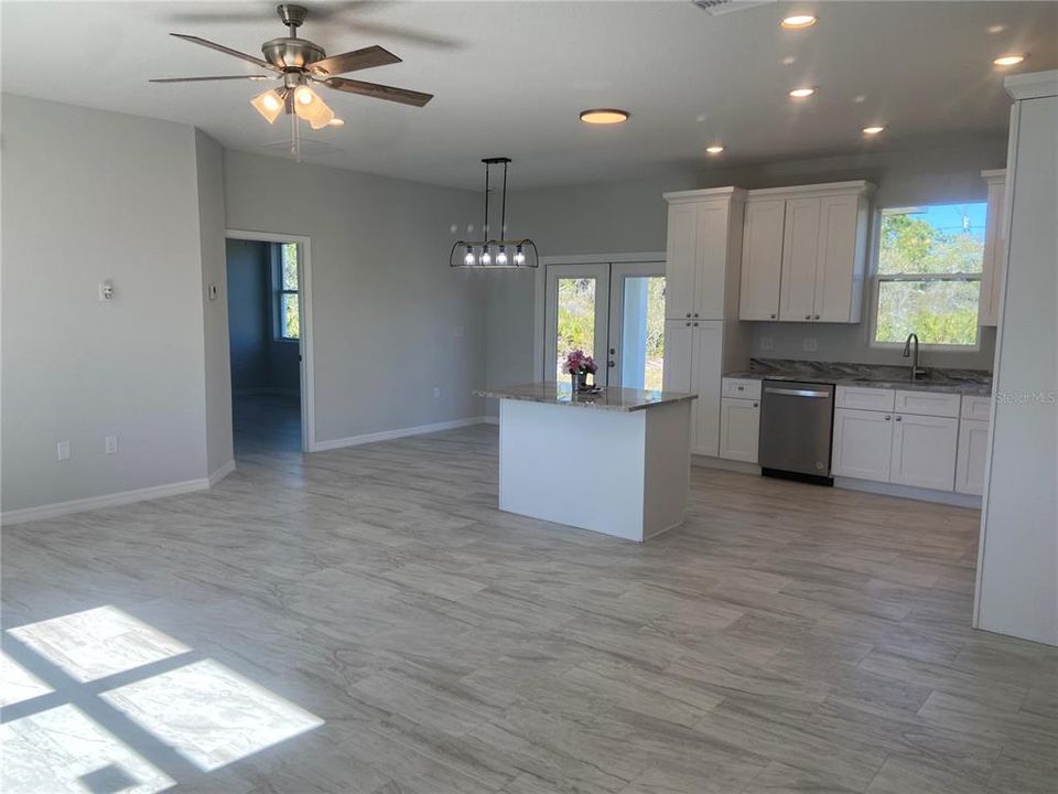 Great Room to Open Kitchen/Dining