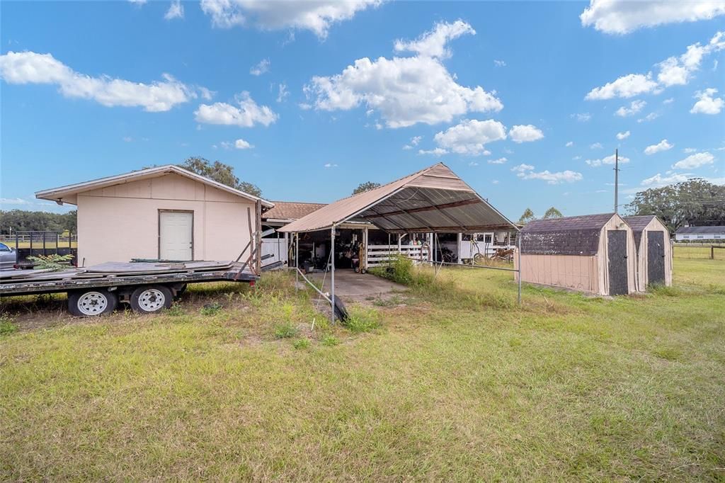 Outbuildings and storage area