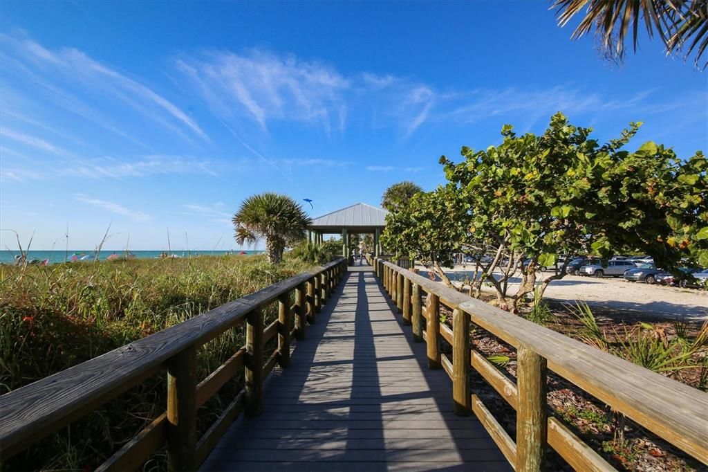 Walkway across dunes to Manasota Key Beach