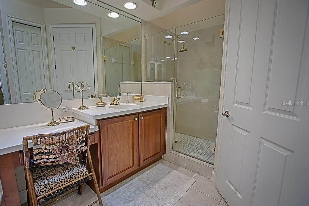 Master Bathroom shower and Makeup/Vanity Space