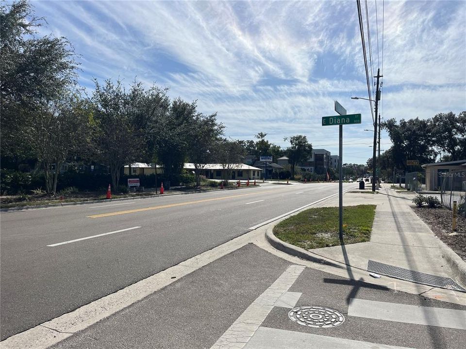 view south along Nebraska at the corner of Diana St