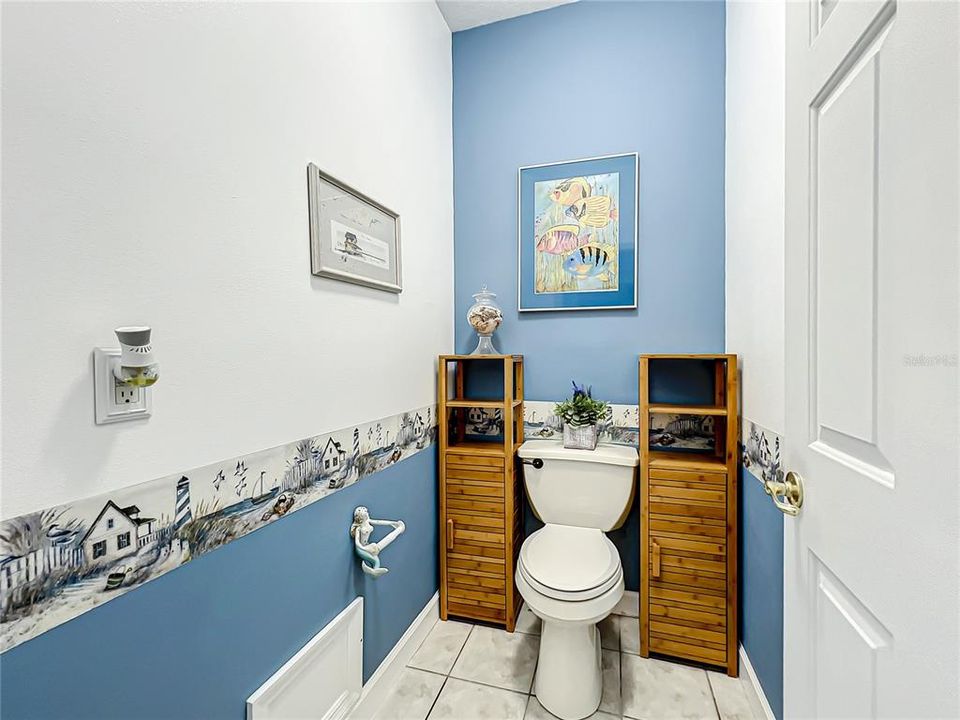 Separate powder room in master bathroom