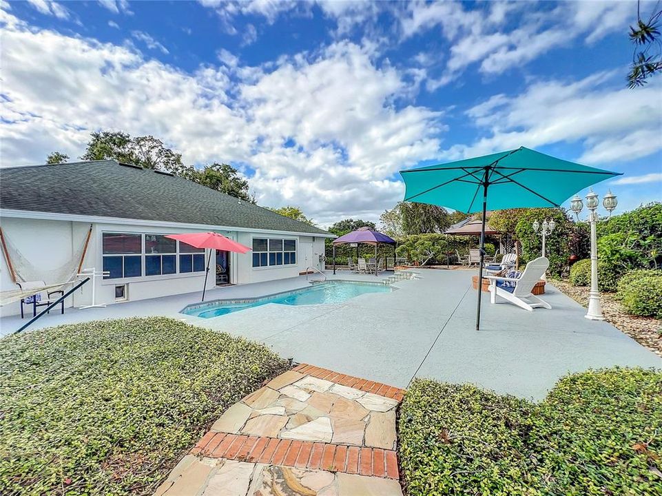 Beautiful pool area, plenty of space to entertain!