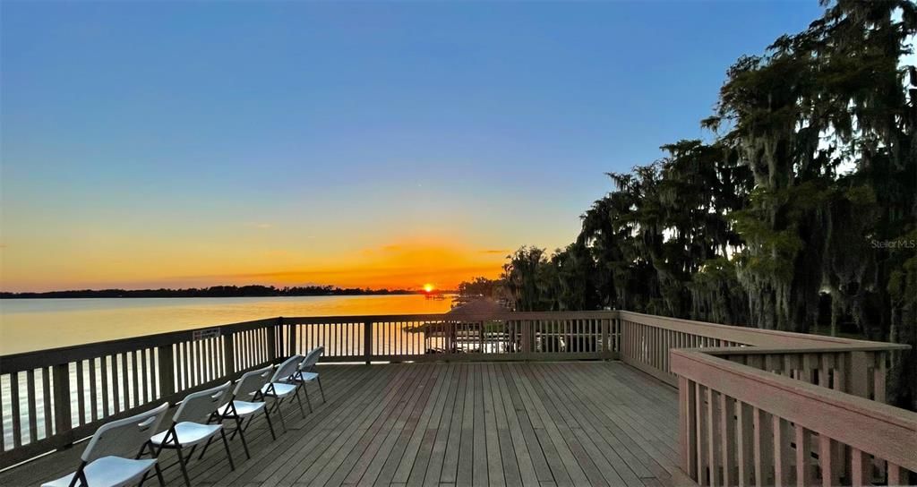 Upper deck sunset view over Lake Minnehaha