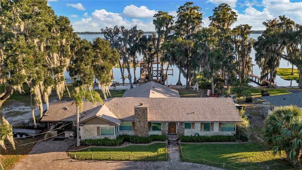 Front aerial of 1241 W. Lakeshore Dr. Clermont, FL