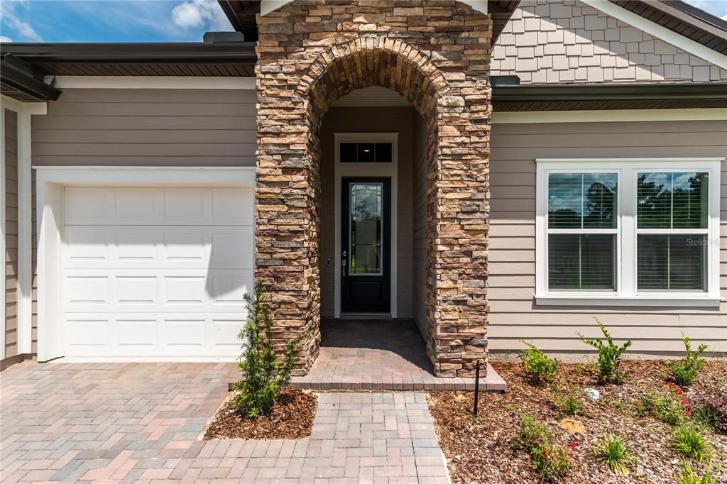 Front Porch with Stacked Stone Accents