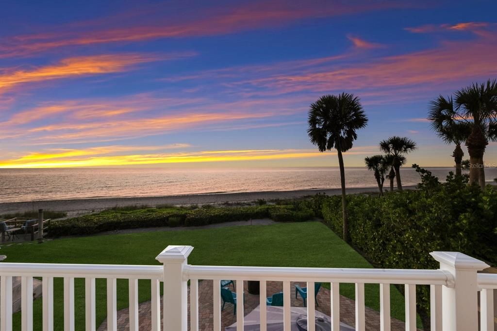 Sunset view from upper guest bedroom...overlooks the patio