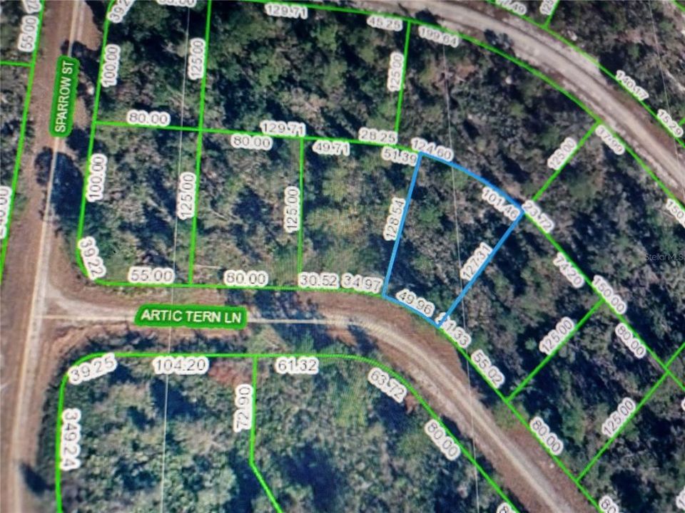 Blue highlighted lot for sale