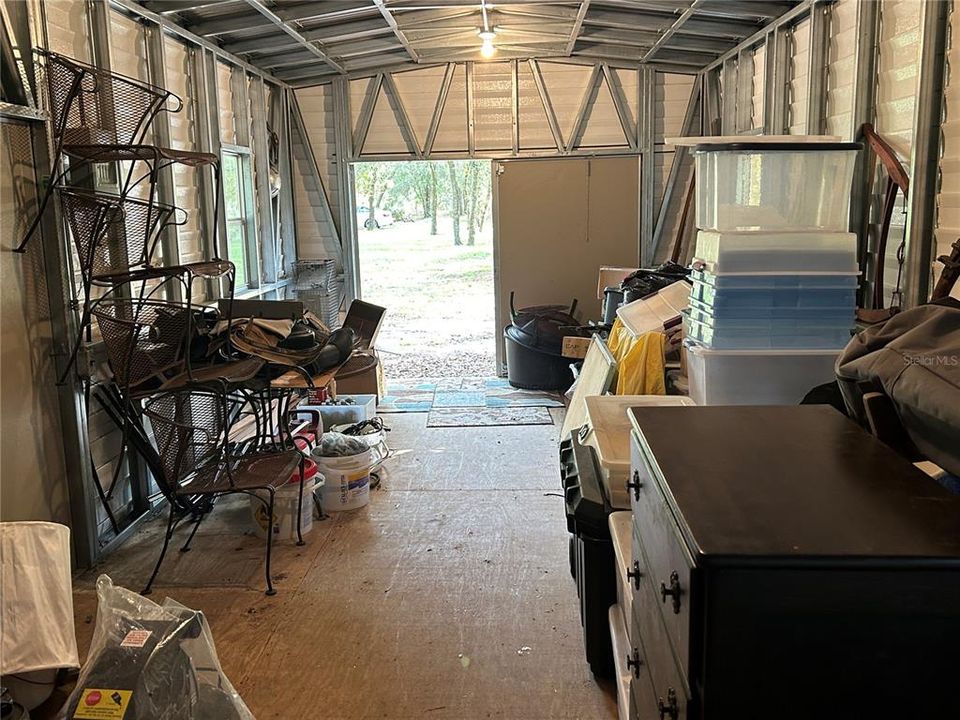 Storage trailer interior