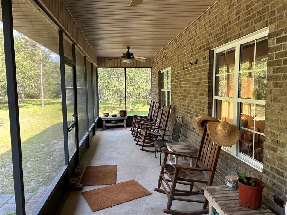 Screen porch looking east