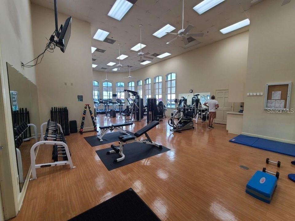 One of the communal gyms