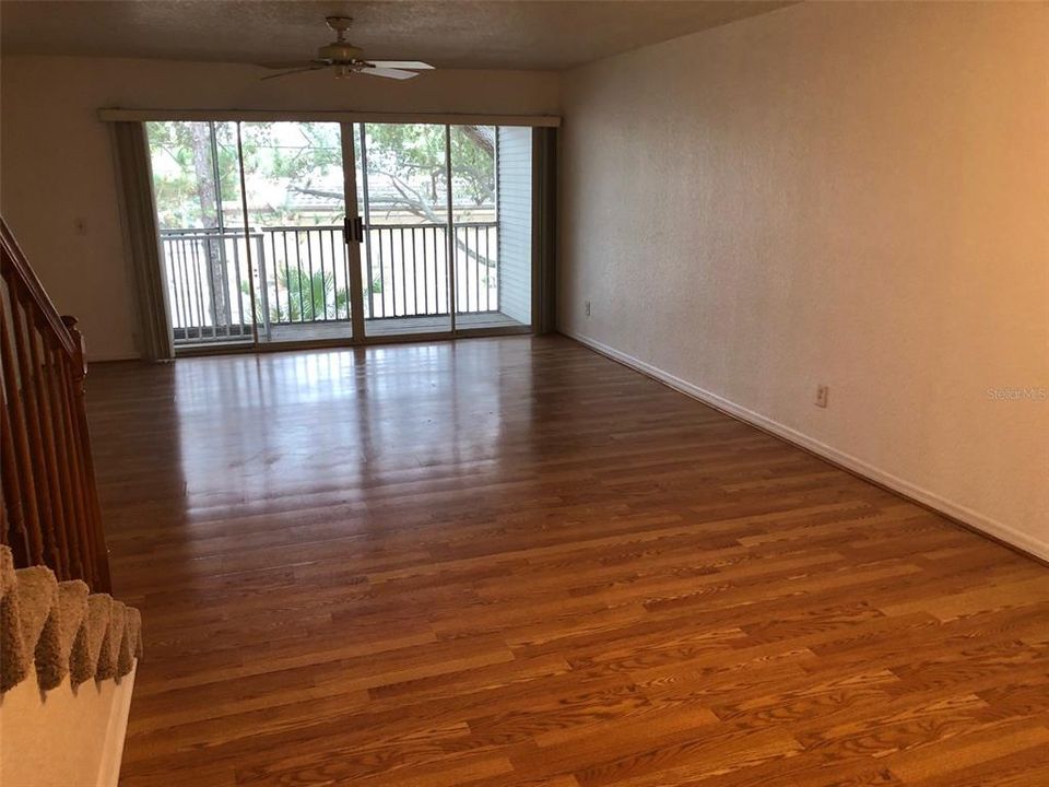 Living room with engineered hardwood floors