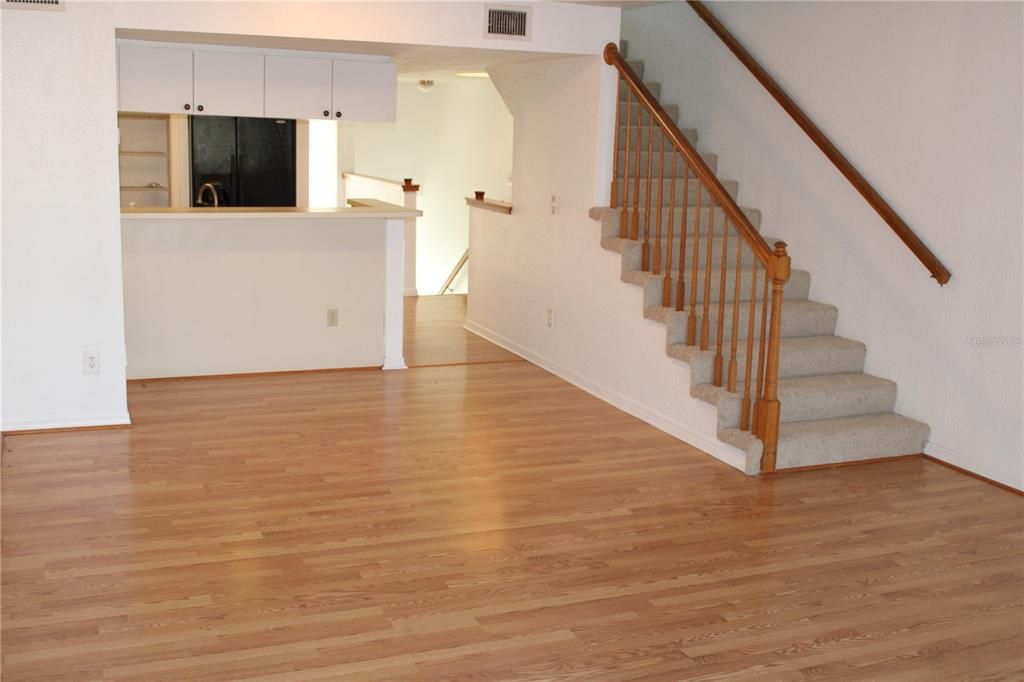 Living room and dining area