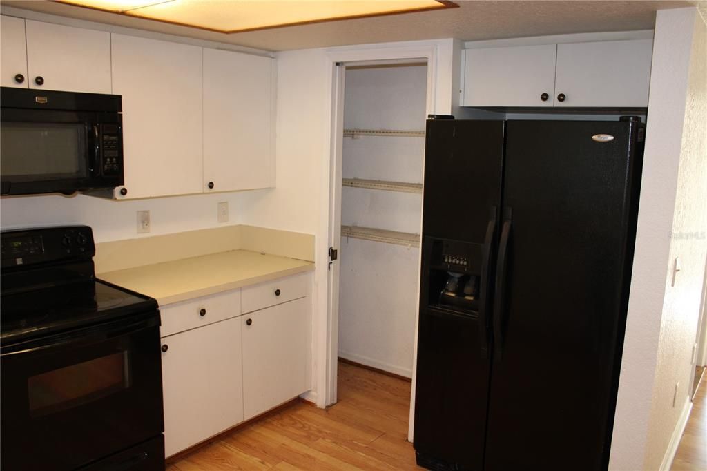 Kitchen with walk-in pantry