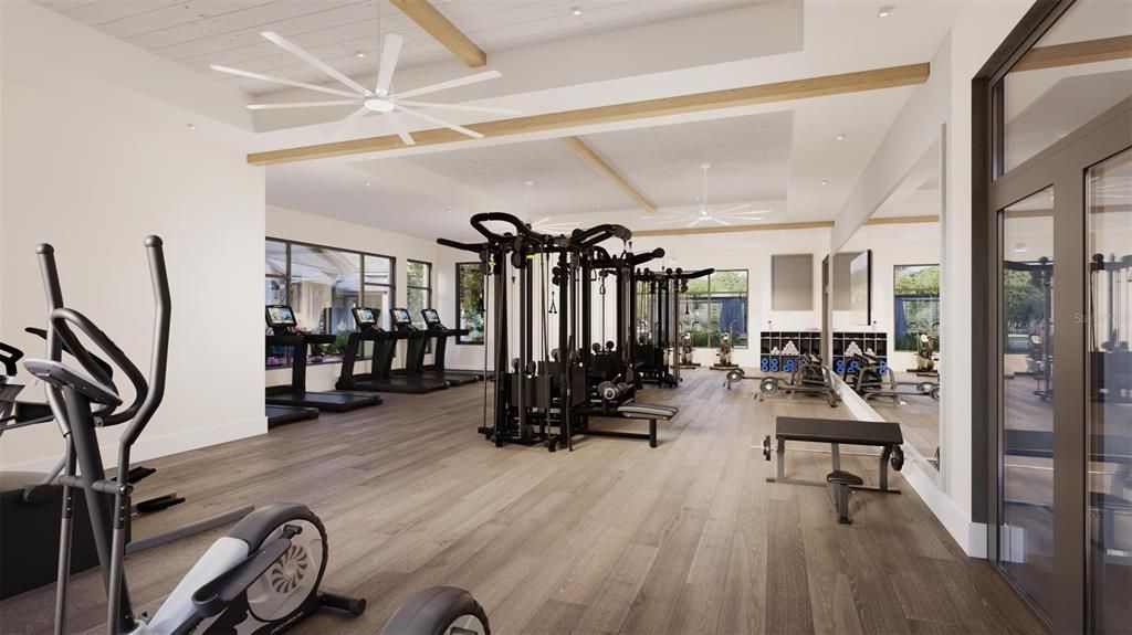 Fitness center at 55+ community