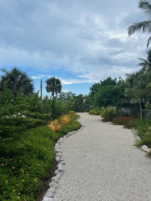 Garden path to dock