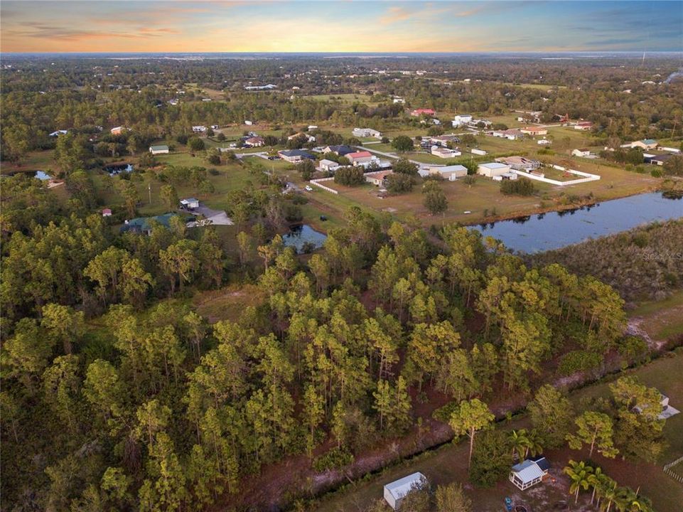 Southwestern Aerial of the lot