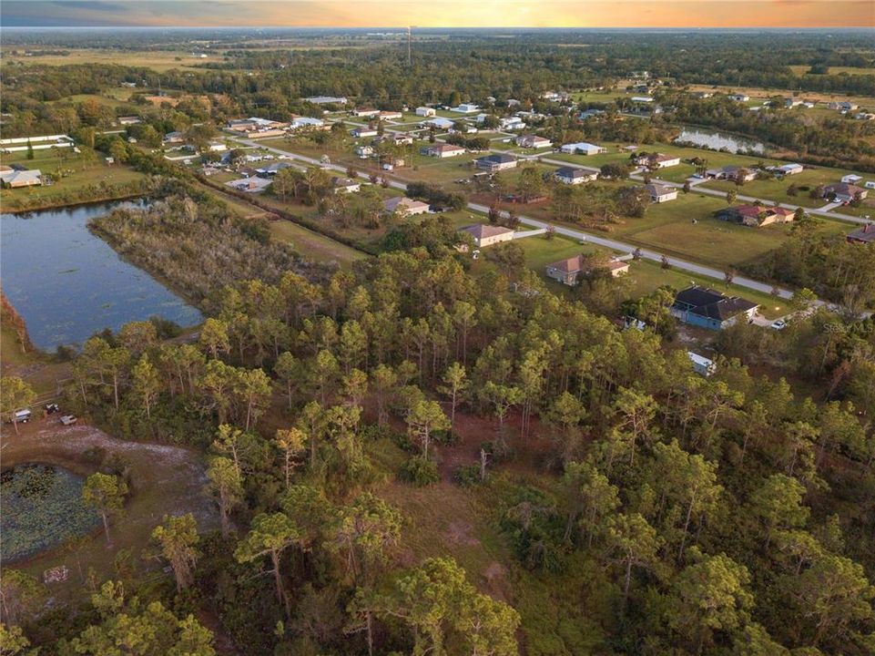 Northwestern Aerial of the lot