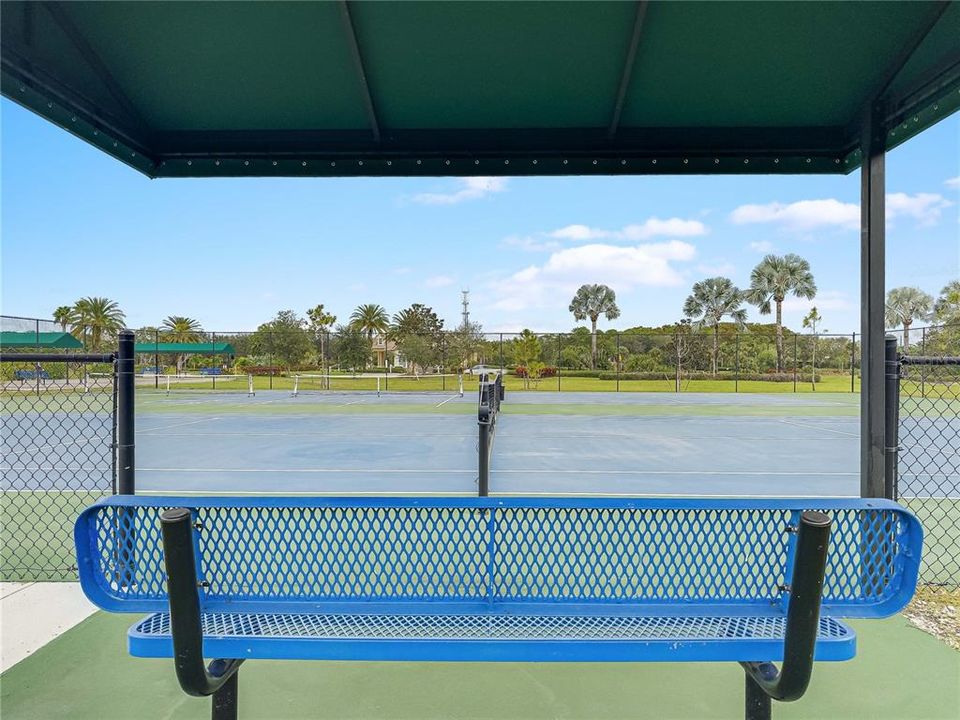 Pickle Ball Courts with covered seating