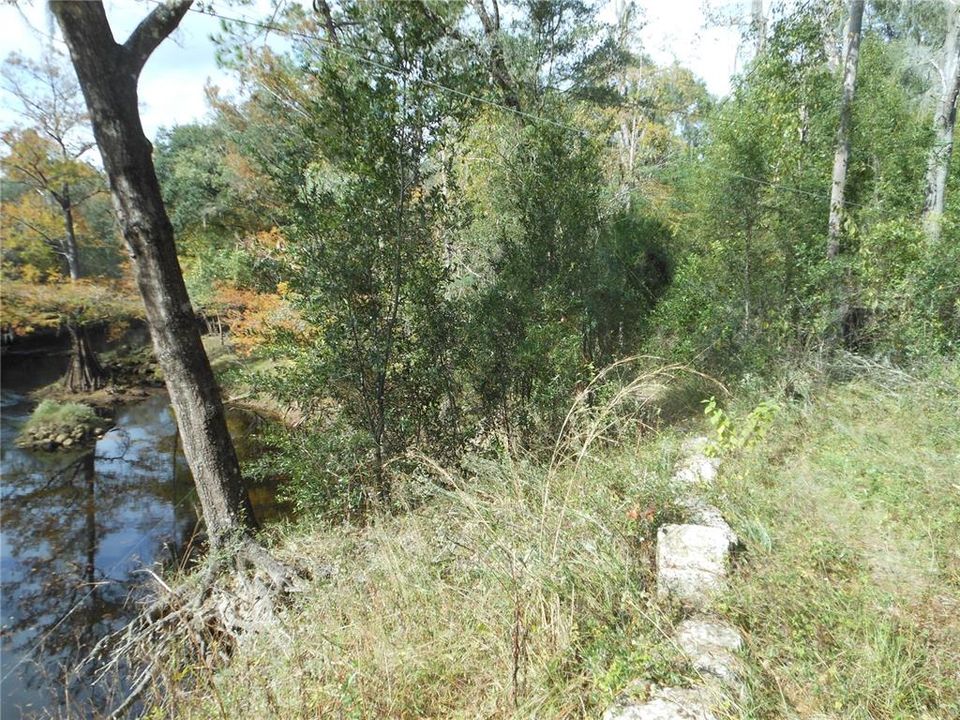 Path along the river. It's someone else's property though.