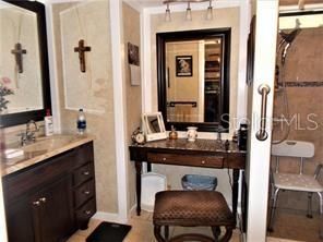 Built-in vanity space in  Master bathroom