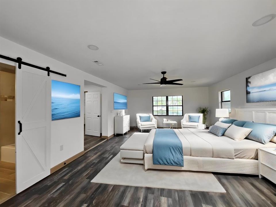 Virtually Staged Master Bedroom