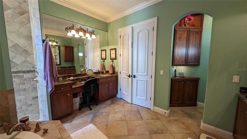 Master bath her vanity