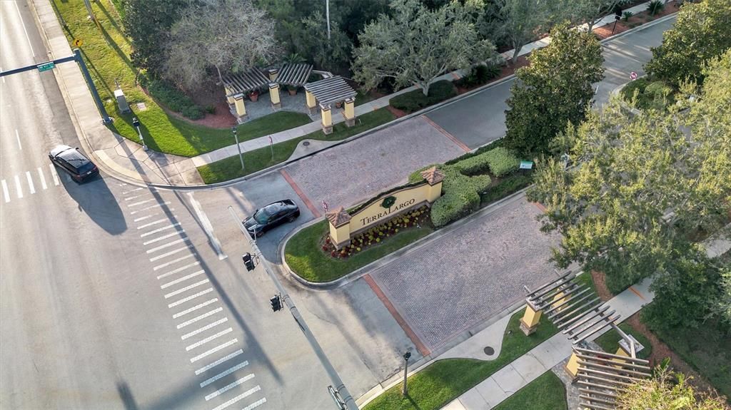 Gated entrance of community