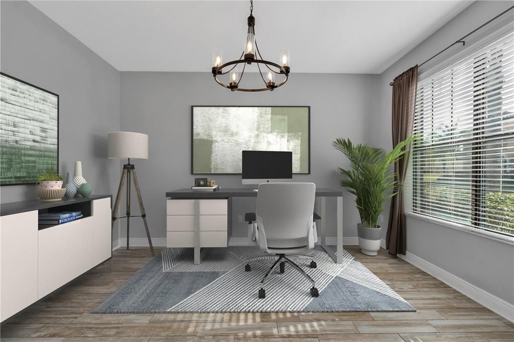 Office / den *Virtually staged