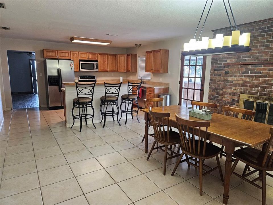 Kitchen and Dining room area